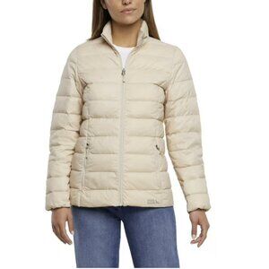NWT Eddie Bauer Women's Water Repellent 650 Down Packable Down Jacket Cream XL